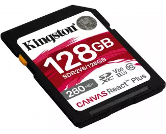 Карта пам'яті SD 128Gb Kingston Canvas React Plus C10 UHS-II U3 (SDR2V6/128GB)