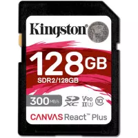 Карта пам'яті SD 128Gb Kingston Canvas React Plus class 10 UHS-II U3 (SDR2/128GB)