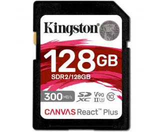 Карта пам'яті SD 128Gb Kingston Canvas React Plus class 10 UHS-II U3 (SDR2/128GB)