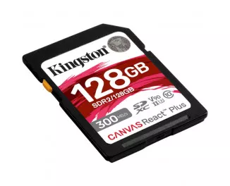 Карта пам'яті SD 128Gb Kingston Canvas React Plus class 10 UHS-II U3 (SDR2/128GB)