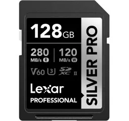 Карта памяти SD 128Gb Lexar Professional Silver Pro UHS-II (LSDSIPR128G-BNNAA)