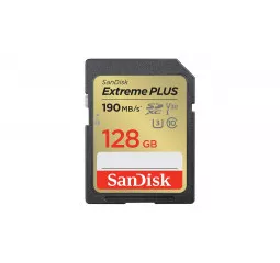 Карта памяти SD 128Gb SanDisk Extreme Plus (SDSDXWA-128G-GNCIN)