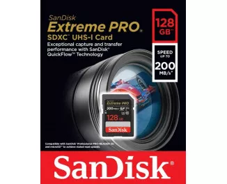 Карта пам'яті SD 128Gb SanDisk Extreme Pro class 10 UHS-I U3 V30 (SDSDXXD-128G-GN4IN)