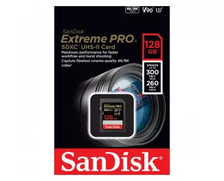 Карта пам'яті SD 128Gb SanDisk Extreme PRO UHS-II C10 V90 (SDSDXDK-128G-GN4IN)