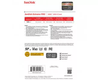 Карта памяти SD 128Gb SanDisk Extreme Pro V60 UHS-II (SDSDXEP-128G-GN4IN)
