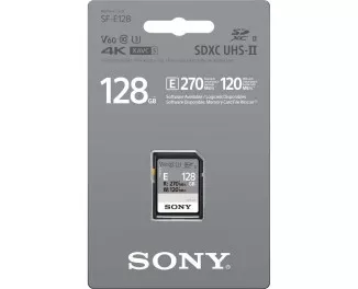 Карта памяти SD 128Gb Sony Entry C10 UHS-II U3 V60 (SFE128A.ET4)