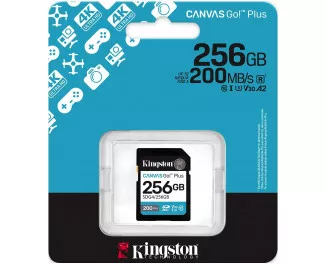 Карта памяти SD 256Gb Kingston Canvas Go! Plus class 10 A2 V30 UHS-1 U3 (SDG4/256GB)