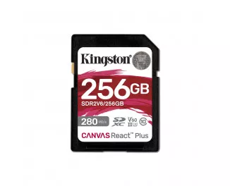Карта памяти SD 256Gb Kingston Canvas React Plus C10 UHS-II U3 (SDR2V6/256GB)