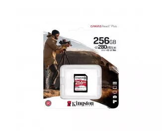 Карта памяти SD 256Gb Kingston Canvas React Plus C10 UHS-II U3 (SDR2V6/256GB)