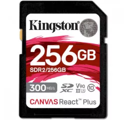 Карта пам'яті SD 256Gb Kingston Canvas React Plus class 10 UHS-II U3 (SDR2/256GB)