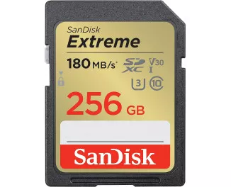 Карта памяти SD 256Gb SanDisk Extreme UHS-I U3 V30 (SDSDXVV-256G-GNCIN)