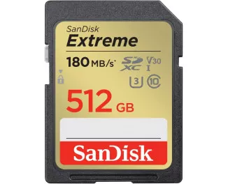 Карта пам'яті SD 512Gb SanDisk Extreme class 10 UHS-I U3 V30 (SDSDXVV-512G-GNCIN)