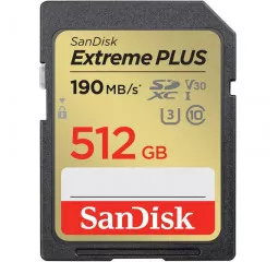 Карта памяти SD 512Gb SanDisk Extreme Plus (SDSDXWV-512G-GNCIN)