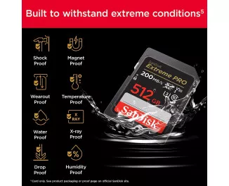 Карта памяти SD 512Gb SanDisk Extreme PRO class 10 UHS-I U3 V30 (SDSDXXD-512G-GN4IN)