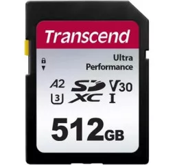 Карта пам'яті SD 512Gb Transcend C10 UHS-I U3 A2 (TS512GSDC340S)