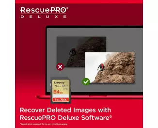Карта пам'яті SD 64Gb SanDisk Extreme class 10 UHS-I U3 V30 (SDSDXV2-064G-GNCIN)