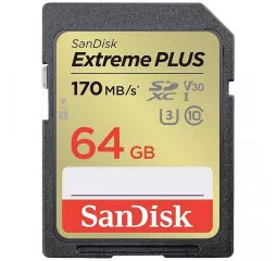 Карта пам'яті SD 64Gb SanDisk Extreme Plus (SDSDXW2-064G-GNCIN)