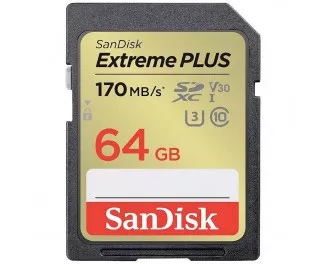 Карта памяти SD 64Gb SanDisk Extreme Plus (SDSDXW2-064G-GNCIN)
