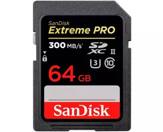 Карта памяти SD 64Gb SanDisk Extreme PRO Class 10 UHS-II U3 V60 (SDSDXEP-064G-GN4IN)