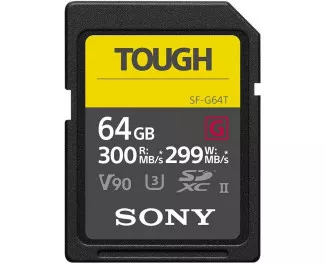 Карта памяти SD 64Gb Sony Tough UHS-II U3 V90 (SF64TG)