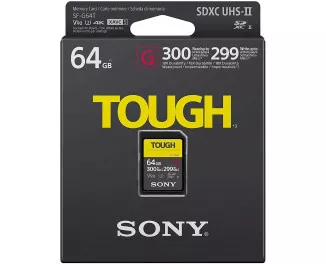 Карта памяти SD 64Gb Sony Tough UHS-II U3 V90 (SF64TG)