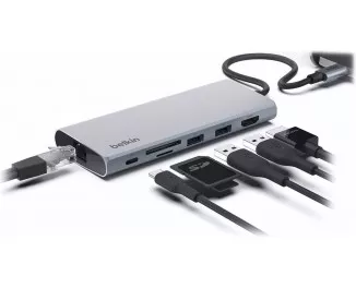 Хаб Belkin USB-C 7в1 Ethernet/HDMI/VGA/2хUSB-A/USB-C/SD/microSD
