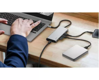 Хаб Belkin USB-C 7в1 Ethernet/HDMI/VGA/2хUSB-A/USB-C/SD/microSD