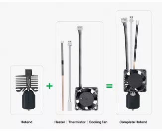 Хотенд (hotend) Bambu Lab Bambu Complete Hotend 0.6mm Hardened Steel для X1 (FAH005)