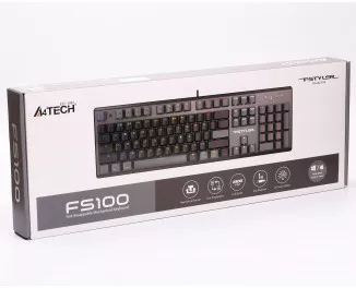 Клавіатура A4Tech FS100 RGB FS Switch USB Stone Black (4711422003925)