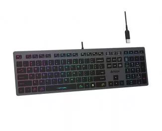 Клавіатура A4Tech FX60H USB Grey Neon Backlit