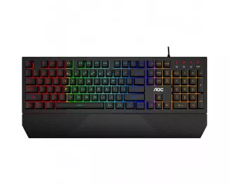 Клавіатура AOC GK200 Rainbow LED USB Black (GK200D32R)