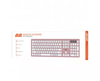 Клавіатура бездротова 2E KS270 Pink/White (2E-KS270WBPN_UA)