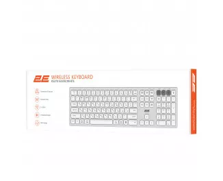 Клавиатура беспроводная 2E KS270 Silver/White (2E-KS270WBWH_UA)