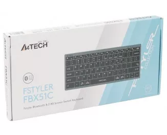 Клавіатура бездротова A4Tech FBX51C Grey