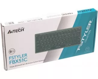 Клавиатура беспроводная A4Tech FBX51C Matcha Green