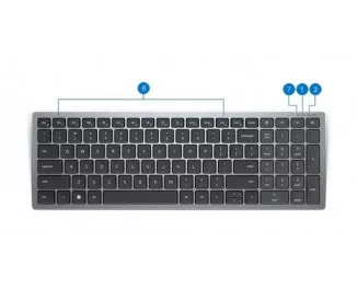 Клавиатура беспроводная Dell Compact Multi-Device Wireless Keyboard KB740 - Russian (QWERTY)