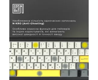Клавиатура беспроводная Epomaker EK68 65 Budgerigar V2 Switch Hot-Swap RGB Wireless/Bluetooth/USB UA Black (EK68-B-BV2)