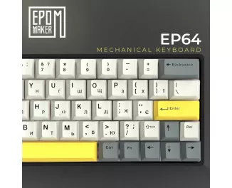 Клавиатура беспроводная Epomaker EP64 60 Mulan Switch Hot-Swap RGB Wireless/Bluetooth/USB UA Black (EP64-B-M)