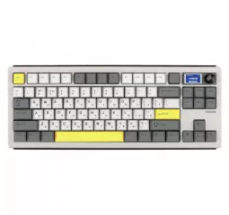 Клавіатура бездротова Epomaker Shadow-S TKL Mulan Switch Hot-Swap LCD Screen RGB Wireless/Bluetooth/USB UA White (SHS-W-M)