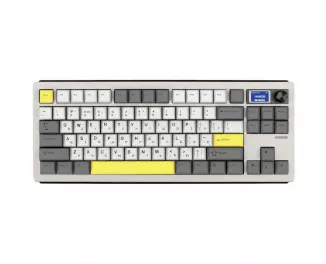 Клавіатура бездротова Epomaker Shadow-S TKL Mulan Switch Hot-Swap LCD Screen RGB Wireless/Bluetooth/USB UA White (SHS-W-M)