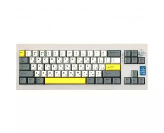 Клавіатура бездротова Epomaker Shadow-X 70 Wisteria Linear Switch Hot-Swap LCD Screen RGB Wireless/Bluetooth/USB UA White (SHX-W-WL)