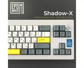 Клавіатура бездротова Epomaker Shadow-X 70 Wisteria Linear Switch Hot-Swap LCD Screen RGB Wireless/Bluetooth/USB UA White (SHX-W-WL)