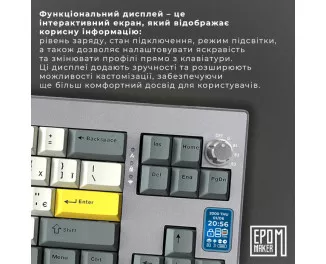 Клавиатура беспроводная Epomaker Shadow-X Silver (SHX-B-F)