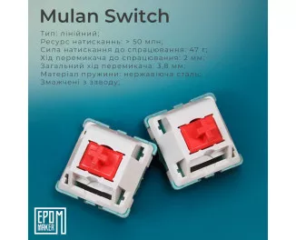 Клавіатура бездротова Epomaker Shadow-X White (SHX-W-M)