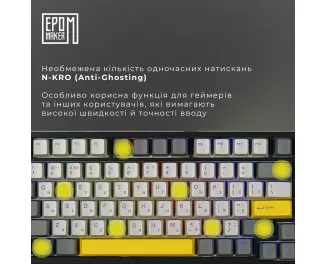 Клавіатура бездротова Epomaker TH80 SE 75 Budgerigar V2 Switch Hot-Swap RGB Wireless/Bluetooth/USB UA Black (TH80-SE-B-BV2)