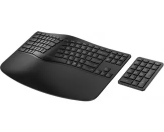 Клавиатура беспроводная HP 960 BLK Ergonomic split-zone (7E755AA)