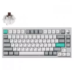 Клавіатура бездротова Lemokey P1 Pro Keychron Super Brown Space Silver (P1P-X3-UA)