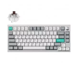 Клавіатура бездротова Lemokey P1 Pro Keychron Super Brown Space Silver (P1P-X3-UA)