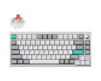 Клавіатура бездротова Lemokey P1 Pro Keychron Super Red Space Silver (P1P-X1-UA)