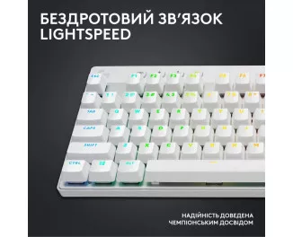 Клавиатура беспроводная Logitech G Pro X TKL Lightspeed Tactile White (920-012148)